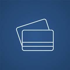 Image showing Credit cards line icon.