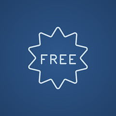 Image showing Free tag line icon.