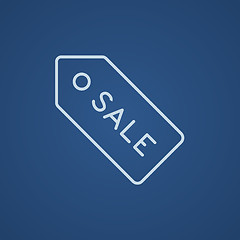 Image showing Sale tag line icon.