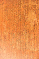 Image showing Weathered brown painted wooden board