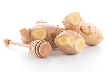 Image showing Ginger root and drizzler