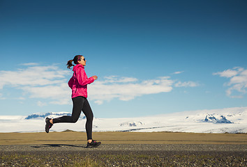 Image showing Winter running