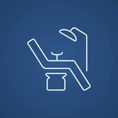 Image showing Dental chair line icon.