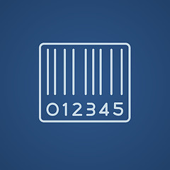 Image showing Barcode line icon.