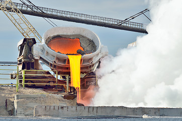 Image showing Hot molten iron 