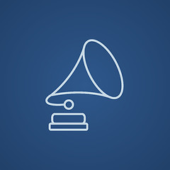 Image showing Gramophone line icon.