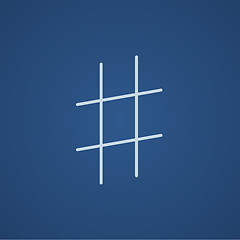 Image showing Hashtag symbol line icon.