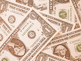 Image showing  Dollar notes 1 Dollar vintage