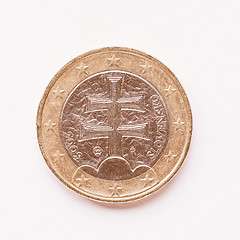 Image showing  Slovenian 1 Euro coin vintage