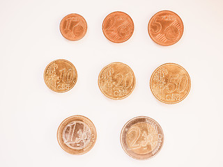 Image showing  Euro coins series vintage