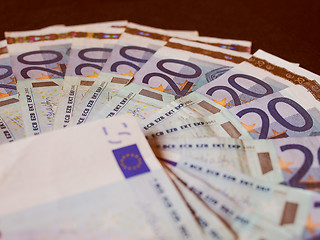 Image showing Retro look Euro bank notes