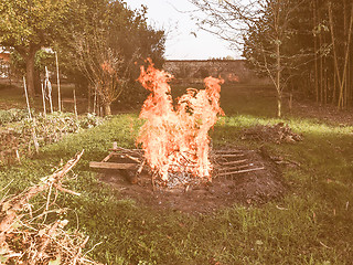 Image showing  Burning fire vintage