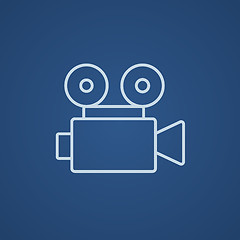 Image showing Video camera line icon.