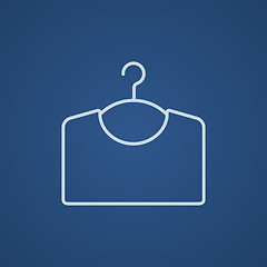 Image showing Sweater on hanger line icon.