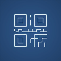 Image showing QR code line icon.