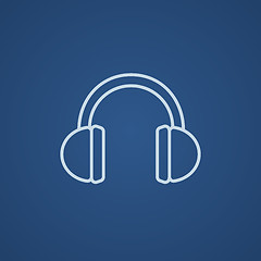 Image showing Headphone line icon.