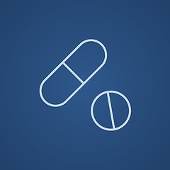 Image showing Pills line icon.