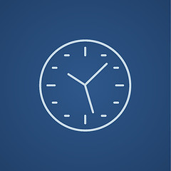 Image showing Wall clock line icon.