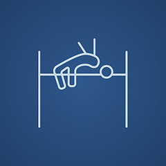 Image showing High jump line icon.
