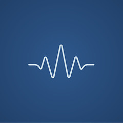 Image showing Sound wave line icon.