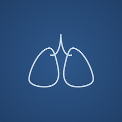 Image showing Lungs line icon.