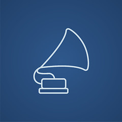 Image showing Gramophone line icon.