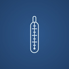 Image showing Medical thermometer line icon.