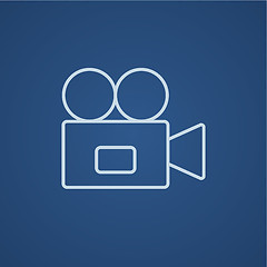 Image showing Video camera line icon.