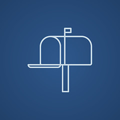 Image showing Mail box line icon.