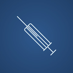 Image showing Syringe line icon.