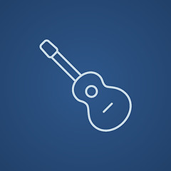 Image showing Acoustic guitar line icon.