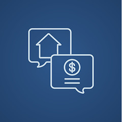 Image showing Real estate transaction line icon.