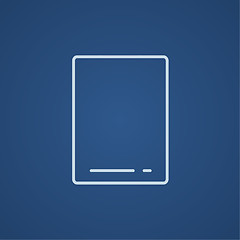 Image showing Touch screen tablet line icon.