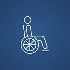 Image showing Disabled person line icon.