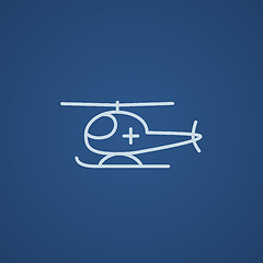 Image showing Air ambulance line icon.