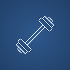 Image showing Dumbbell line icon.