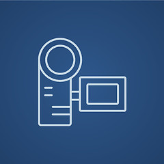 Image showing Digital video camera line icon.