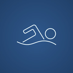 Image showing Swimmer line icon.