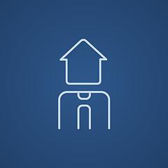 Image showing Real estate agent line icon.