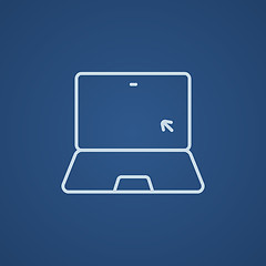 Image showing Laptop with cursor line icon.