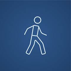 Image showing Pedestrianism line icon.