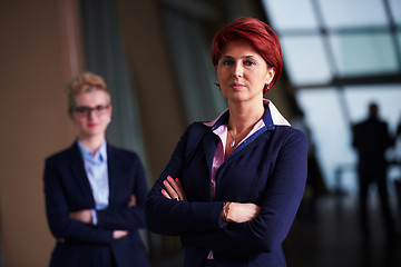 Image showing business woman goup at modern bright office