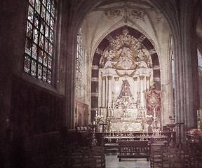 Image showing Inside of a creepy old church