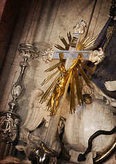 Image showing Inside of a creepy old church