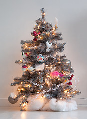 Image showing Isolated decorated christmas tree