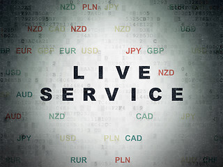 Image showing Finance concept: Live Service on Digital Paper background