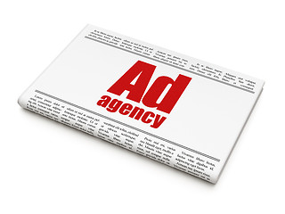 Image showing Marketing concept: newspaper headline Ad Agency