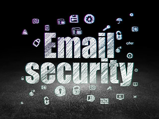 Image showing Security concept: Email Security in grunge dark room