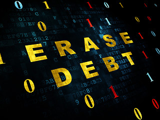 Image showing Finance concept: Erase Debt on Digital background