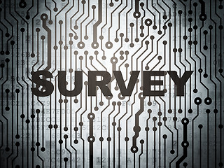 Image showing Science concept: circuit board with Survey